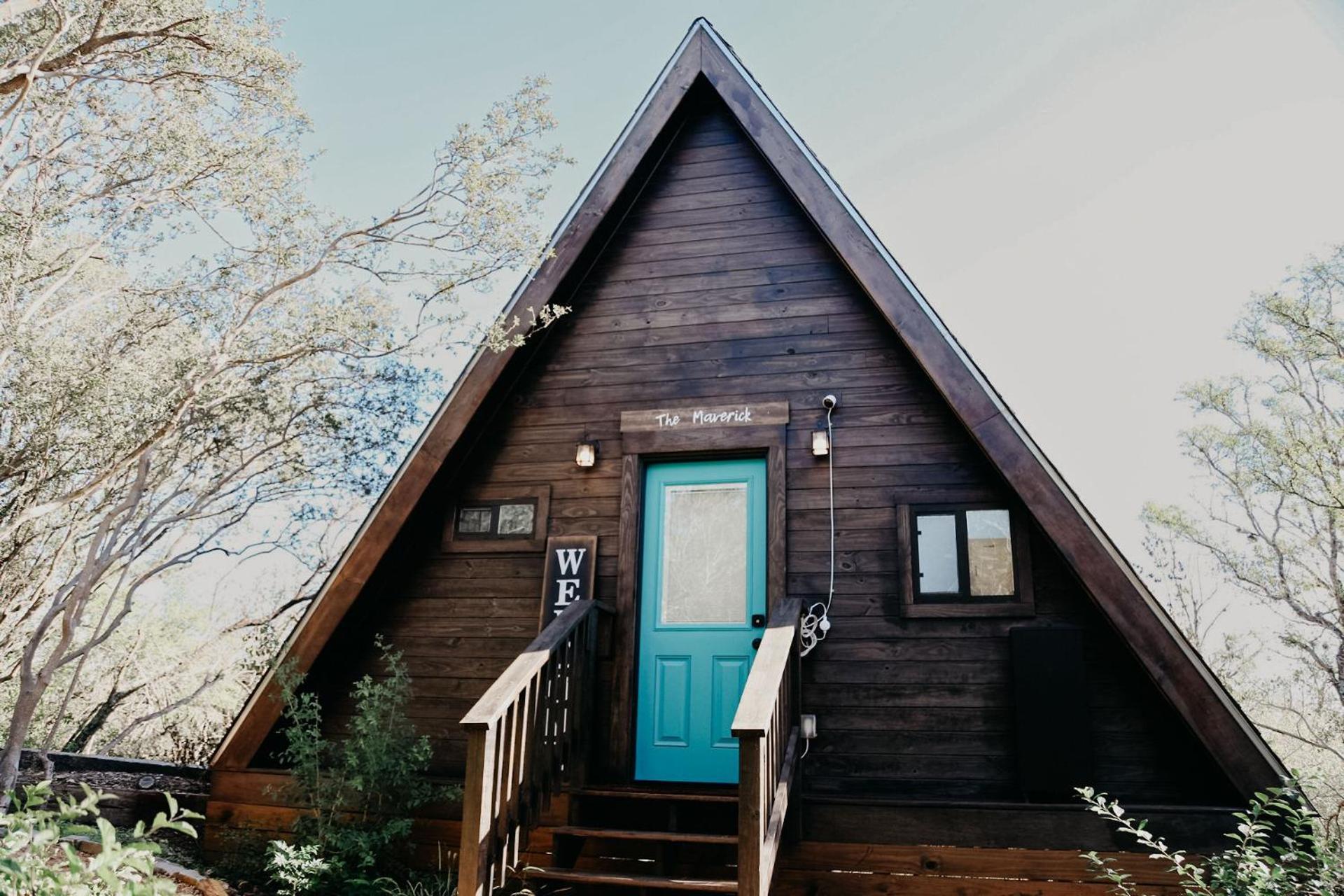 The Maverick: A-Frame W/ Hammock And Tree Top View Ню Браунфелс Екстериор снимка